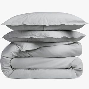 PARACHUTE COMPLETE KING/CAL KING Duvet Cover & 2 Sham Set In Grey 100% Percale
